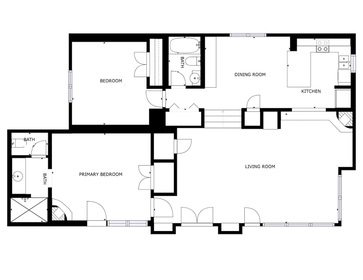 Casa Colibrí floor plan showing all rooms