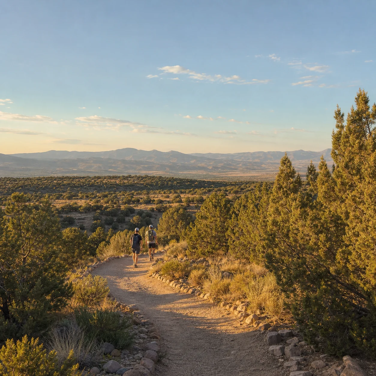 Hiking trail with Sangre de Cristo mountain views